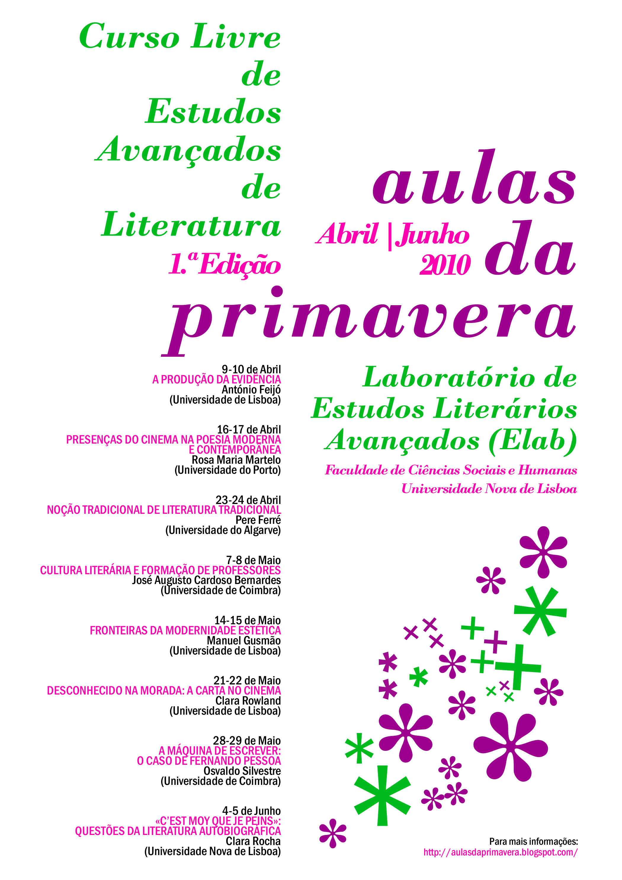 Aulas da Primavera | I Edição (2010)